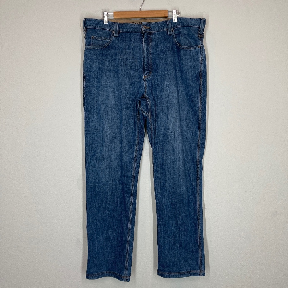 Duluth Trading Flex Ballroom Jeans Men's 42x34 Blue Medium Wash
